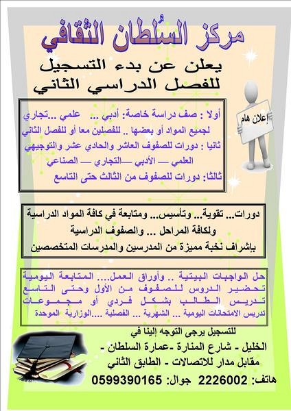 دورات الفصل الدراسي الثاني, الضفة » الخليل